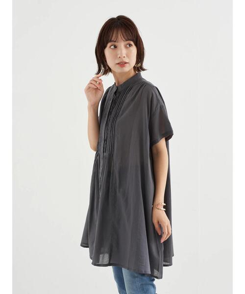 earth music&ecology（アースミュージックアンドエコロジー）の「ピンタックレース チュニック ＊（Tシャツ/カットソー・レディース・チャコールグレー/オフホワイト/ミント/モカ・FREE）」の19枚目の写真