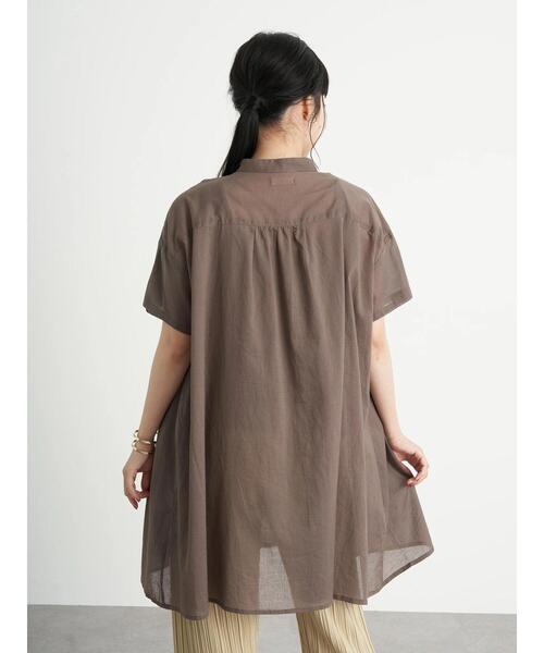 earth music&ecology（アースミュージックアンドエコロジー）の「ピンタックレース チュニック ＊（Tシャツ/カットソー・レディース・チャコールグレー/オフホワイト/ミント/モカ・FREE）」の12枚目の写真