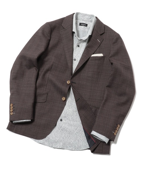 MEN'S BIGI（メンズビギ）の「ストレッチテーラードジャケット【撥水撥油加工・抗ピリング】（テーラードジャケット・メンズ・ブラウン/ネイビー・01/02/03/04）」の12枚目の写真