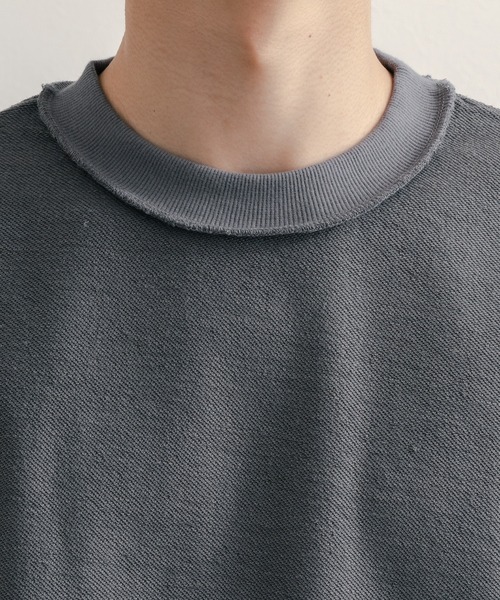 epnok(エプノック)の「ミニ裏毛裏使いTee(Tシャツ/カットソー・メンズ・ベージュ/ライトカーキ/グレイッシュブルー・SMALL/MEDIUM/LARGE)」の6枚目の写真