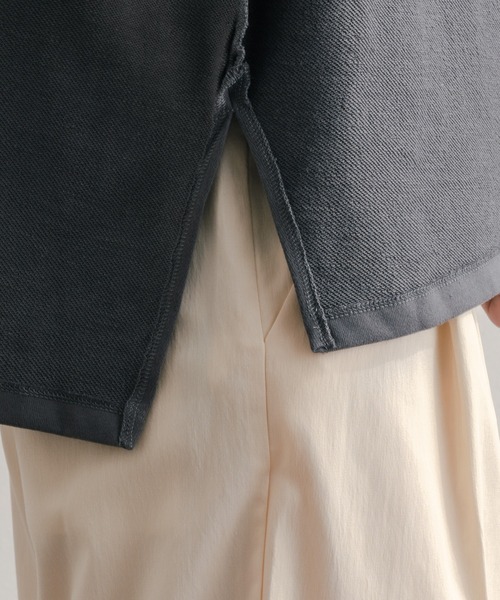 epnok(エプノック)の「ミニ裏毛裏使いTee(Tシャツ/カットソー・メンズ・ベージュ/ライトカーキ/グレイッシュブルー・SMALL/MEDIUM/LARGE)」の11枚目の写真