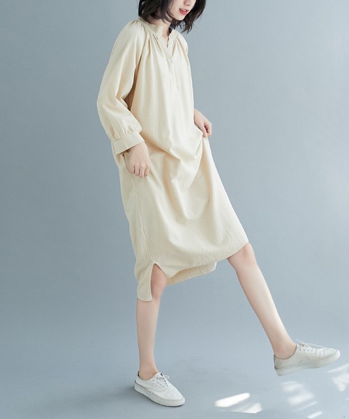 LOPASS(ロパス)の「ワンピース(ワンピース・レディース・ベージュ/ホワイト・L/M)」の12枚目の写真