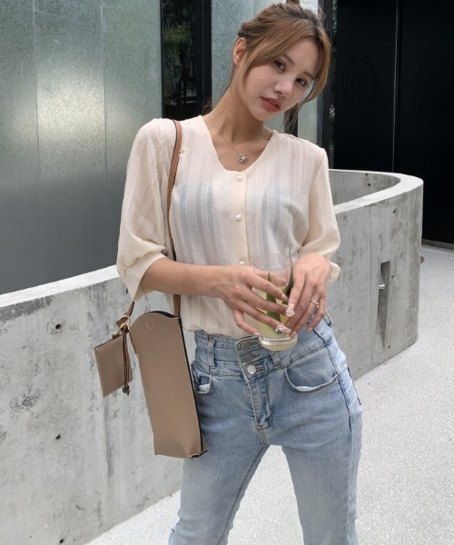 Coo+i(クーイ)の「ゲートポケット ミニショルダーバッグ(ショルダーバッグ・レディース・モカ/カーキ/ブラウン/ブラック/ベージュ・FREE)」の13枚目の写真