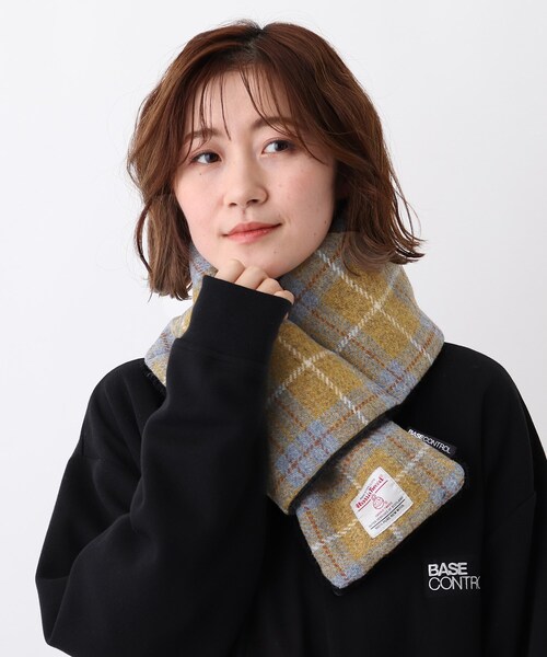 Harris Tweed ハリス ツィード 差し込み ボアマフラー