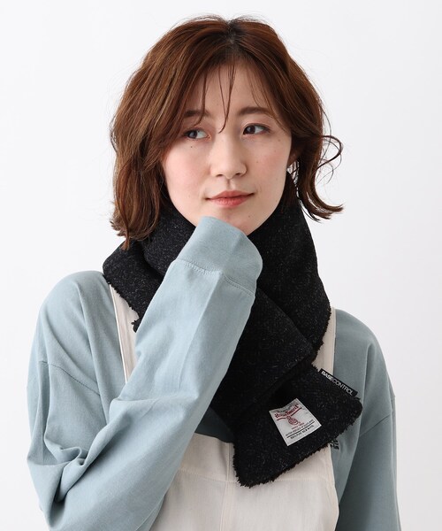 Harris Tweed ハリス ツィード 差し込み ボアマフラー