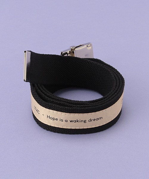 LOVETOXIC（ラブトキシック）の「プリントテープガチャベルト（ベルト・キッズ・サックスブルー/ベージュ/ブラック・FREE）」の5枚目の写真