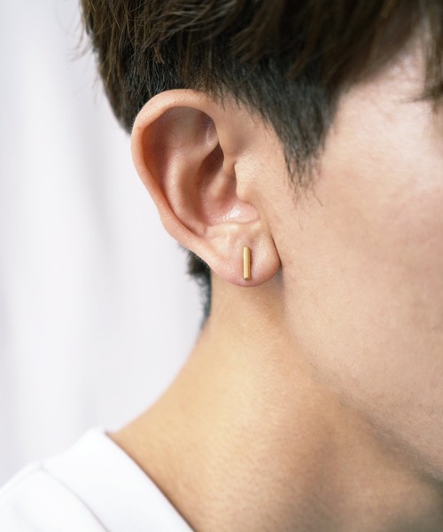 Vaya Con Dios（ヴァヤコンディオス）の「【VayaConDios/ヴァヤコンディオス】stainless hexagon bar pierce［両耳用］（ピアス（両耳用）・メンズ・シルバー/ゴールド/ブラック・FREE）」の8枚目の写真