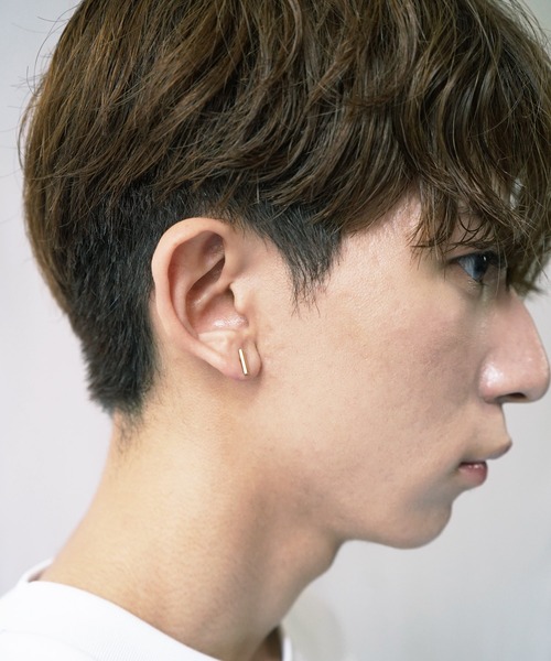 Vaya Con Dios（ヴァヤコンディオス）の「【VayaConDios/ヴァヤコンディオス】stainless hexagon bar pierce［両耳用］（ピアス（両耳用）・メンズ・シルバー/ゴールド/ブラック・FREE）」の7枚目の写真