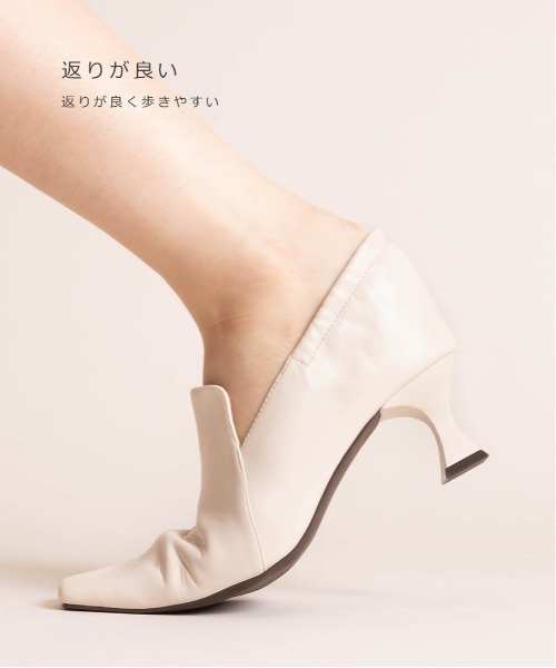 RANDA（ランダ）の「ソフト バックギャザーシューズ（パンプス・レディース・ブラック/イエロー/アイボリー・M/L/LL/S）」の16枚目の写真