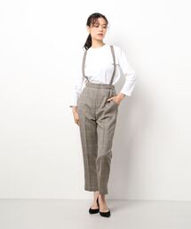 allureville | ウールチェックサスペンダーパンツ(その他パンツ)