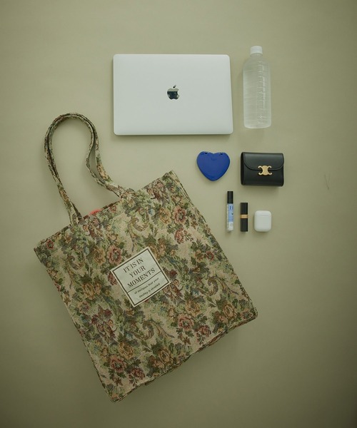 VIS（ビス）の「【A4対応】たっぷり入る、ゴブランジャガードトートバッグ（トートバッグ・レディース・ベージュ系その他/ブルー系その他5・FREE）」の3枚目の写真