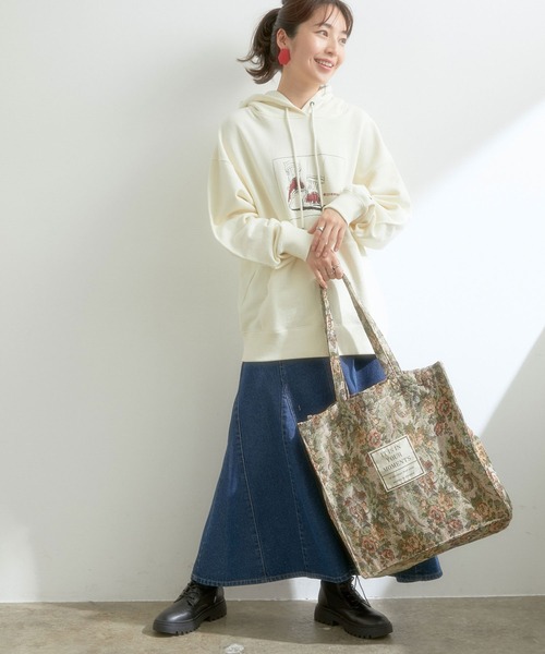 VIS（ビス）の「【A4対応】たっぷり入る、ゴブランジャガードトートバッグ（トートバッグ・レディース・ベージュ系その他/ブルー系その他5・FREE）」の7枚目の写真