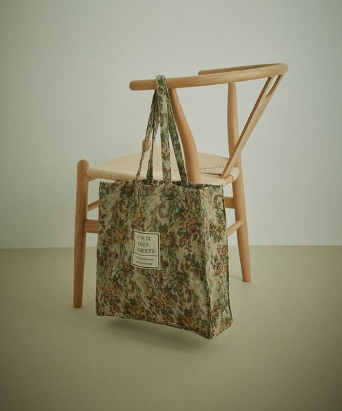 VIS（ビス）の「【A4対応】たっぷり入る、ゴブランジャガードトートバッグ（トートバッグ・レディース・ベージュ系その他/ブルー系その他5・FREE）」の10枚目の写真