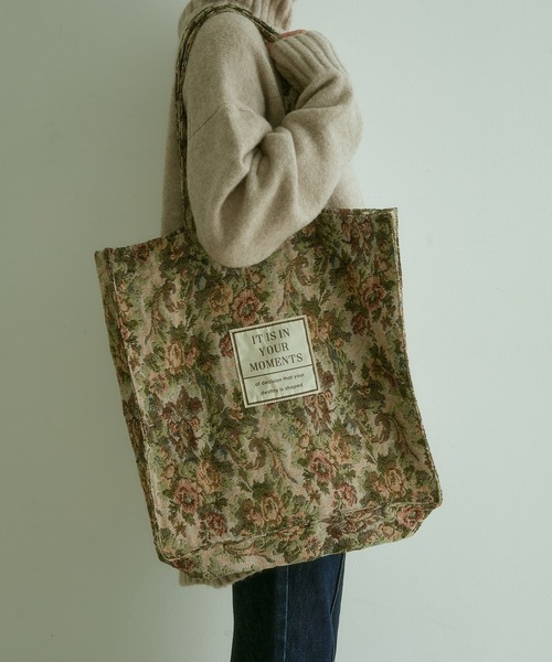 VIS（ビス）の「【A4対応】たっぷり入る、ゴブランジャガードトートバッグ（トートバッグ・レディース・ベージュ系その他/ブルー系その他5・FREE）」の20枚目の写真