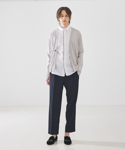 DESIGNWORKS(デザインワークス)の「200/2 ストレッチ パイピングシャツ(シャツ/ブラウス・メンズ・ホワイト/サックスブルー・44/46/48/50)」の6枚目の写真