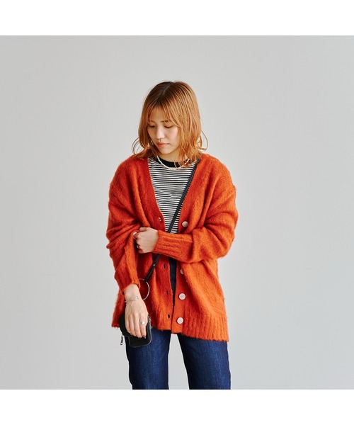 CPCM（シーピーシーエム）の「やわらか起毛糸カラーカーディガン（カーディガン/ボレロ・レディース・ベージュ/レッド/ピンク/グリーン系その他/ブルー・FREE）」の7枚目の写真