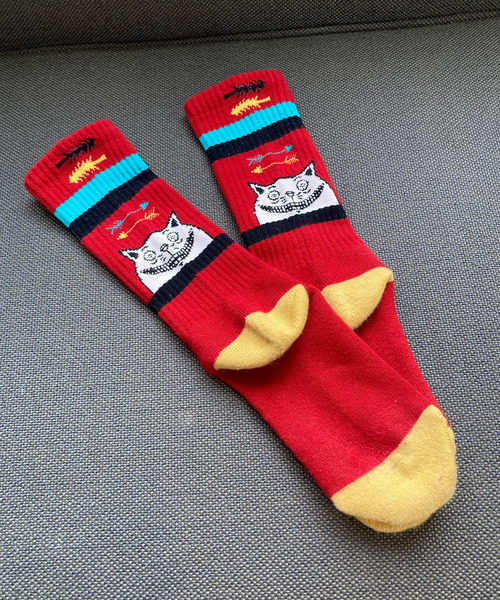 And A（アンドエー）の「AlexanderLeeChang アレキサンダーリーチャン / YOSHI47 SOCKS グラフィック 配色切り替えソックス / AC052129（ソックス/靴下・メンズ・ホワイト/ブラウン/レッド・ONE SIZE）」の11枚目の写真