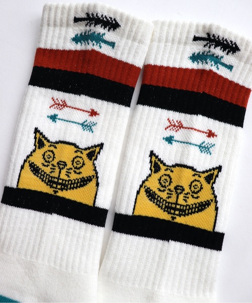 And A（アンドエー）の「AlexanderLeeChang アレキサンダーリーチャン / YOSHI47 SOCKS グラフィック 配色切り替えソックス / AC052129（ソックス/靴下・メンズ・ホワイト/ブラウン/レッド・ONE SIZE）」の14枚目の写真