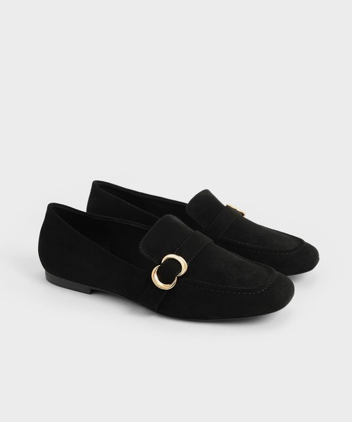 CHARLES & KEITH(チャールズ & キース)の「メタリックアクセント ペニーローファー / Metallic Accent Penny Loafers(ローファー・レディース・グレー/オフホワイト/アニマル/ブラック系その他2・22.5cm/23cm/23.5cm/24.5cm/25cm/25.5cm)」の11枚目の写真