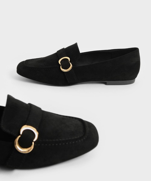 CHARLES & KEITH(チャールズ & キース)の「メタリックアクセント ペニーローファー / Metallic Accent Penny Loafers(ローファー・レディース・グレー/オフホワイト/アニマル/ブラック系その他2・22.5cm/23cm/23.5cm/24.5cm/25cm/25.5cm)」の13枚目の写真