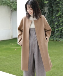 ウーリーテックラウンドカラーハーフコート / 953531