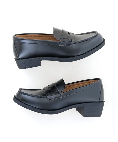 byあしながおじさん（バイアシナガオジサン）の「厚底コインローファー　-8710389（ローファー・レディース・ブラック/ダークブラウン・22.5cm/23.5cm/24.5cm/23.0cm/24.0cm）」の14枚目の写真