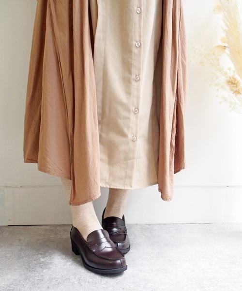 byあしながおじさん（バイアシナガオジサン）の「厚底コインローファー　-8710389（ローファー・レディース・ブラック/ダークブラウン・22.5cm/23.5cm/24.5cm/23.0cm/24.0cm）」の22枚目の写真