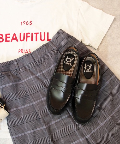 byあしながおじさん（バイアシナガオジサン）の「厚底コインローファー　-8710389（ローファー・レディース・ブラック/ダークブラウン・22.5cm/23.5cm/24.5cm/23.0cm/24.0cm）」の13枚目の写真