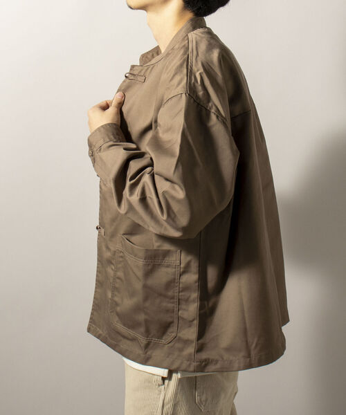 GLOSTER(グロスター)の「【GLOSTER/グロスター】ショート丈チャイナブルゾン カンフーシャツ(ブルゾン・メンズ・ベージュ/グレー/ブラック・LARGE/MEDIUM)」の10枚目の写真