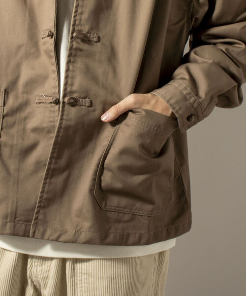 GLOSTER(グロスター)の「【GLOSTER/グロスター】ショート丈チャイナブルゾン カンフーシャツ(ブルゾン・メンズ・ベージュ/グレー/ブラック・LARGE/MEDIUM)」の13枚目の写真