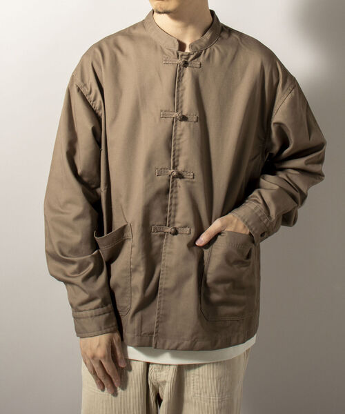 GLOSTER(グロスター)の「【GLOSTER/グロスター】ショート丈チャイナブルゾン カンフーシャツ(ブルゾン・メンズ・ベージュ/グレー/ブラック・LARGE/MEDIUM)」の14枚目の写真