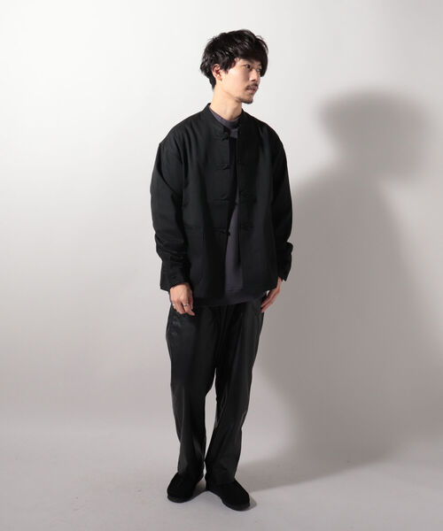 GLOSTER(グロスター)の「【GLOSTER/グロスター】ショート丈チャイナブルゾン カンフーシャツ(ブルゾン・メンズ・ベージュ/グレー/ブラック・LARGE/MEDIUM)」の15枚目の写真