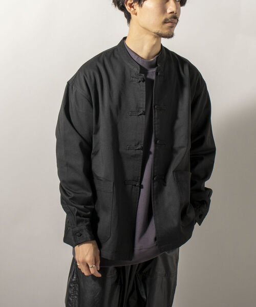 GLOSTER(グロスター)の「【GLOSTER/グロスター】ショート丈チャイナブルゾン カンフーシャツ(ブルゾン・メンズ・ベージュ/グレー/ブラック・LARGE/MEDIUM)」の16枚目の写真