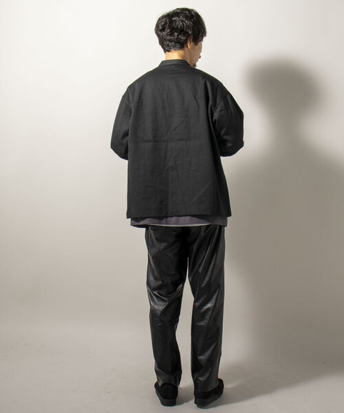 GLOSTER(グロスター)の「【GLOSTER/グロスター】ショート丈チャイナブルゾン カンフーシャツ(ブルゾン・メンズ・ベージュ/グレー/ブラック・LARGE/MEDIUM)」の17枚目の写真