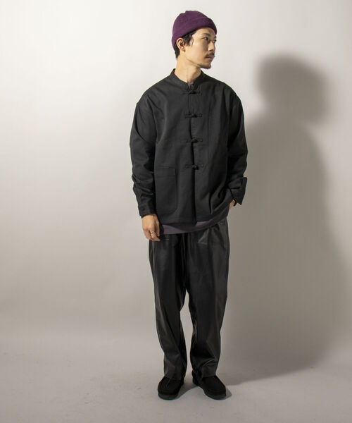 GLOSTER(グロスター)の「【GLOSTER/グロスター】ショート丈チャイナブルゾン カンフーシャツ(ブルゾン・メンズ・ベージュ/グレー/ブラック・LARGE/MEDIUM)」の20枚目の写真