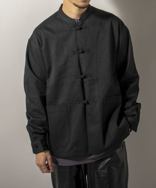 GLOSTER(グロスター)の「【GLOSTER/グロスター】ショート丈チャイナブルゾン カンフーシャツ(ブルゾン・メンズ・ベージュ/グレー/ブラック・LARGE/MEDIUM)」の21枚目の写真