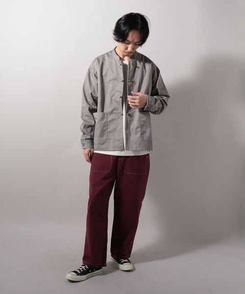 GLOSTER(グロスター)の「【GLOSTER/グロスター】ショート丈チャイナブルゾン カンフーシャツ(ブルゾン・メンズ・ベージュ/グレー/ブラック・LARGE/MEDIUM)」の22枚目の写真