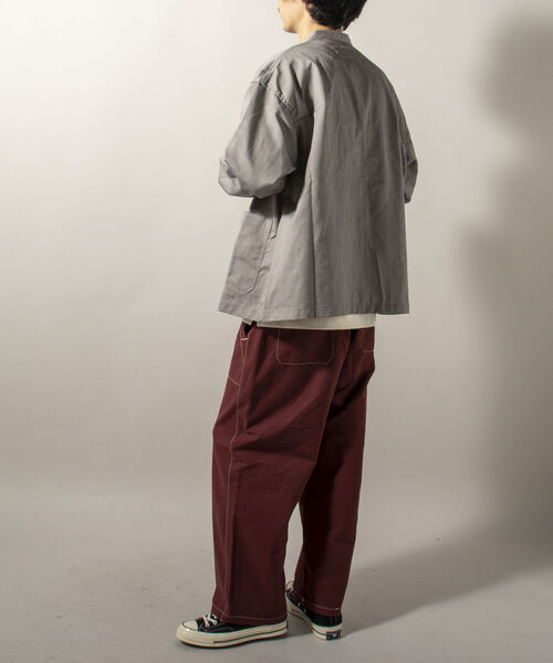 GLOSTER(グロスター)の「【GLOSTER/グロスター】ショート丈チャイナブルゾン カンフーシャツ(ブルゾン・メンズ・ベージュ/グレー/ブラック・LARGE/MEDIUM)」の7枚目の写真