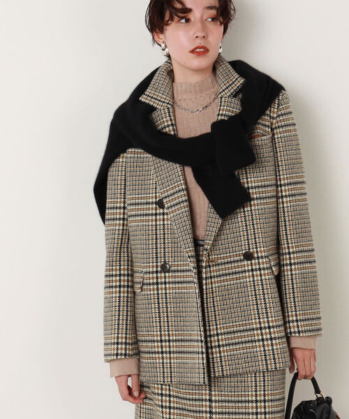 NOLLEY'S（ノーリーズ）の「ツイードチェックダブルオーバージャケット
