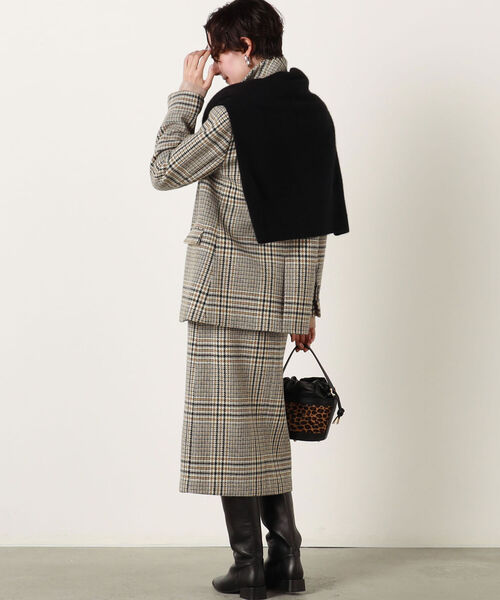 NOLLEY'S（ノーリーズ）の「ツイードチェックダブルオーバージャケット