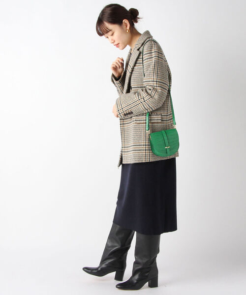 美品★ NOLLEY'S★ツイード　チェック　ダブル　オーバージャケット ツイードチェックダブルオーバージャケット｜ノーリーズの通販｜&mall