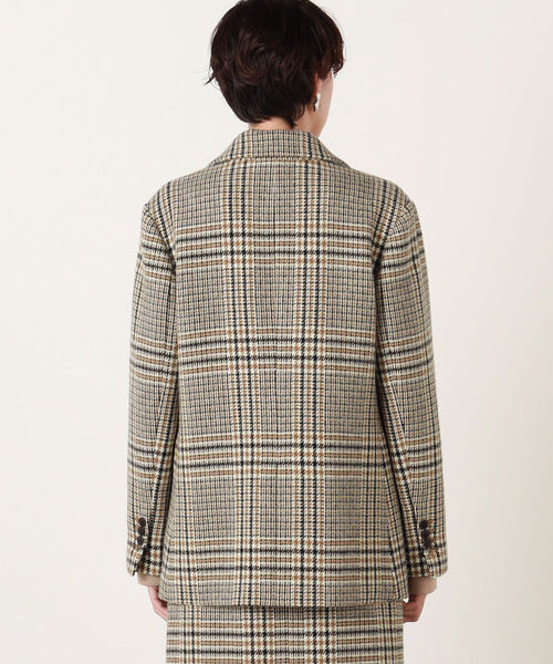 美品★ NOLLEY'S★ツイード　チェック　ダブル　オーバージャケット 楽天市場】ツイードチェックダブルオーバージャケット／ノーリーズ