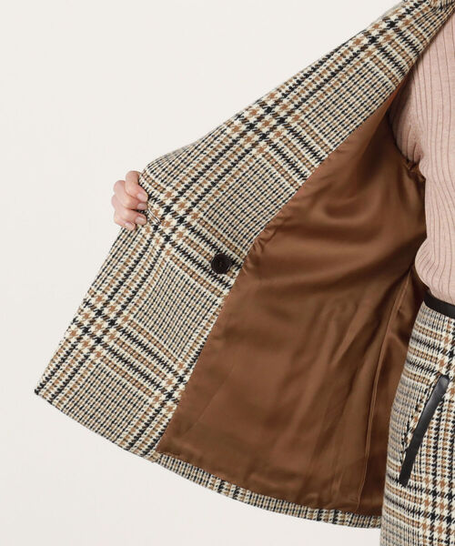 NOLLEY'S（ノーリーズ）の「ツイードチェックダブルオーバージャケット