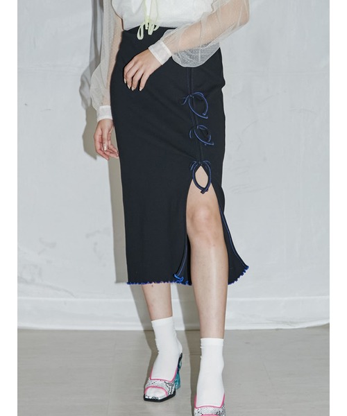 PAMEO POSE(パメオポーズ)の「Stefani Skirt(スカート・レディース・スカイブルー/ブラック/イエロー・FREE)」の2枚目の写真