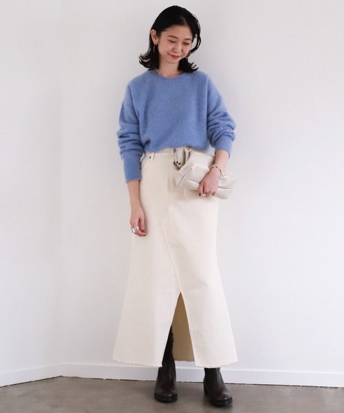 SLOBE IENA（スローブイエナ）の「LE DENIM リメイク風マーメイドスカート【洗濯機使用可能】◆（デニムスカート・レディース・ブルー系その他/ナチュラル・36/38/40）」の21枚目の写真