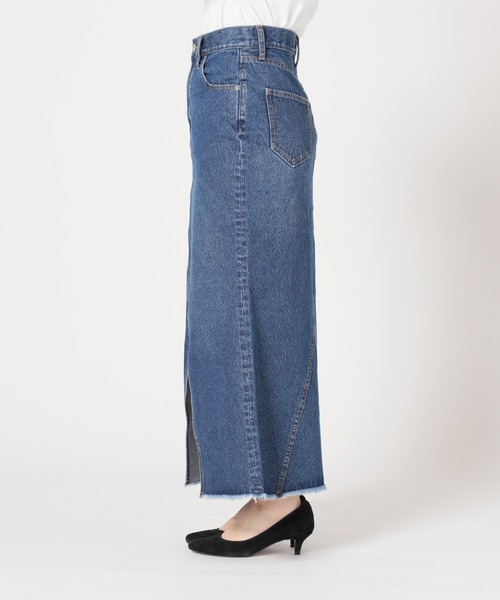 SLOBE IENA（スローブイエナ）の「LE DENIM リメイク風マーメイドスカート【洗濯機使用可能】◆（デニムスカート・レディース・ブルー系その他/ナチュラル・36/38/40）」の6枚目の写真