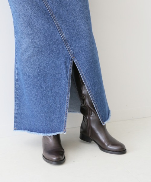SLOBE IENA（スローブイエナ）の「LE DENIM リメイク風マーメイドスカート【洗濯機使用可能】◆（デニムスカート・レディース・ブルー系その他/ナチュラル・36/38/40）」の4枚目の写真