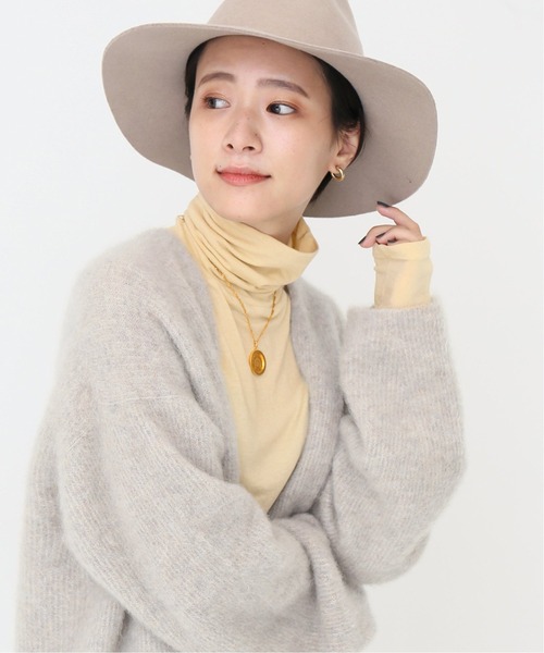 Spick & Span（スピックアンドスパン）の「【MIJEONG PARK】ロールネックジャージートップ◆（Tシャツ/カットソー・レディース・グリーン/パープル/アイボリー/ネイビー・SMALL）」の2枚目の写真