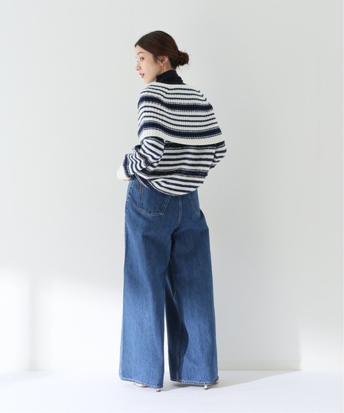 Spick & Span（スピックアンドスパン）の「【MIJEONG PARK】ロールネックジャージートップ◆（Tシャツ/カットソー・レディース・グリーン/パープル/アイボリー/ネイビー・SMALL）」の17枚目の写真