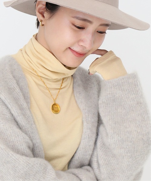 Spick & Span（スピックアンドスパン）の「【MIJEONG PARK】ロールネックジャージートップ◆（Tシャツ/カットソー・レディース・グリーン/パープル/アイボリー/ネイビー・SMALL）」の15枚目の写真